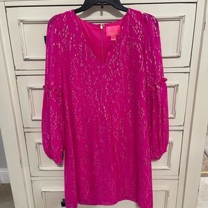 Pink Lilly Pulitzer chiffon dress